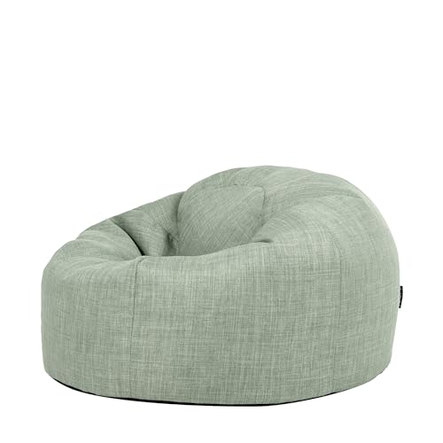 icon Classico Pouf de Esterno, Verde Salvia, Poltrona Sacco con Riempimento Incluso, Tessuto Resistente All'acqua, Pouf Sacco, Sedia de Gardino, Mobili da Gardino, Terrazza
