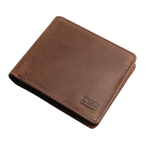 Leather Wallet for Men | 100% Genuine Full Grain Leather Bifold Wallet (Walnut)2