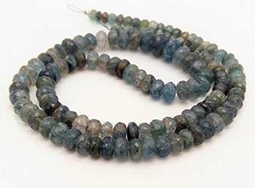 Perles aigue-marine mousse pour création de bijoux bohèmes chics E0136