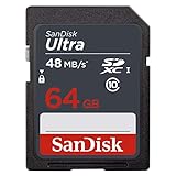 SanDisk Ultra 64GB SDXC bis zu 48 MB/Sek, Class 10 Speicherkarte