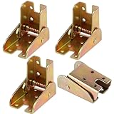 4 Pcs Folding Table Legs, Self Locking Foldable Hinges, 90 Degree Self Locking Folding Table Hinges, Folding Lock Extension Hinge for Bed Leg Feet Support Work Bench Hinge