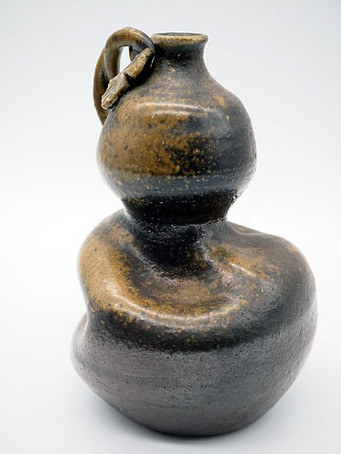 Amazon.co.jp: 備前焼 瓢箪形水注 細工物 注瓶 花器花入れ240619