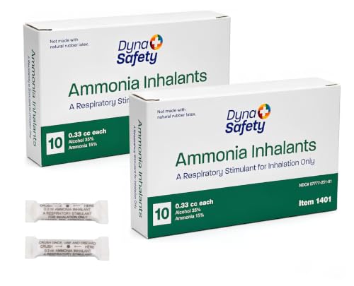 Ammonia 20 Pack Inhalant for First aid use only