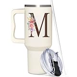 Personalized Gifts For Women - Personalized Gifts For Birthday, Christmas - Monogrammed Gifts Customized Gifts For Woman, Mom, Wife, Best Friend, Sister, Coworkers - Custom Tumbler With Handle 40oz
