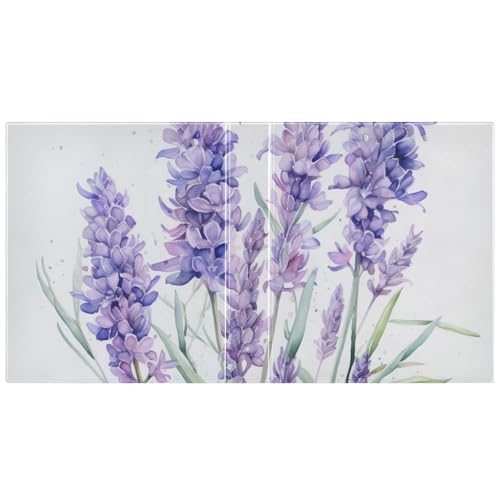 Image of 3 Ring Binder Purple Lavender Flower C 1.5 inch Binders Three Ring Binders with Clipboard Fit 8.5'' x 11'' Paper 3 Interior PVC Clear Pockets for Office Supplies