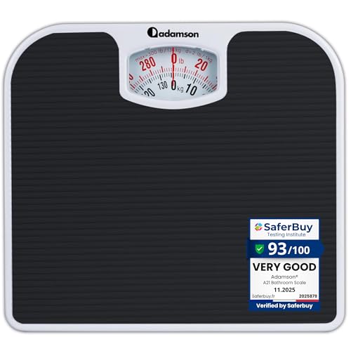 Adamson A21 Analog Scales for Body Weight - Up to 300 LB - New 2024 - Anti-Skid Rubber Surface +...