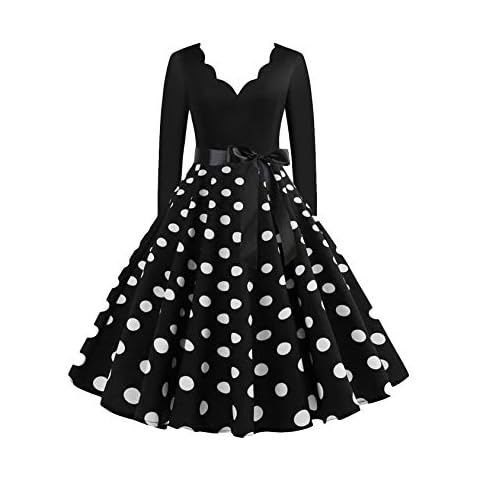 EFOFEI Vestido De Fiesta con Estampado Navideño Cover