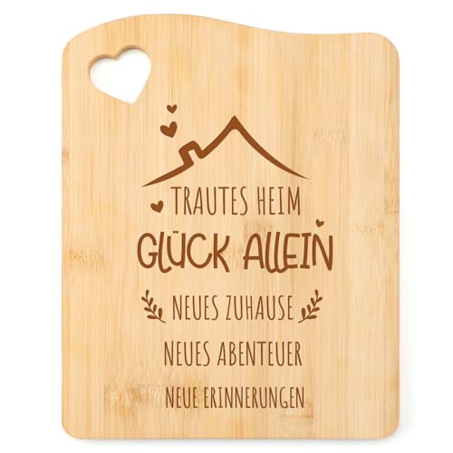 Tulolvae Einzugsgeschenke Wohnung für Frauen Männer, Bambus Schneidebrett für Freundin, Geschenk Geschenkideen Einweihungsgeschenk zum Einzug Neues Haus für Frau Ehemann 21.5 * 27.5CM