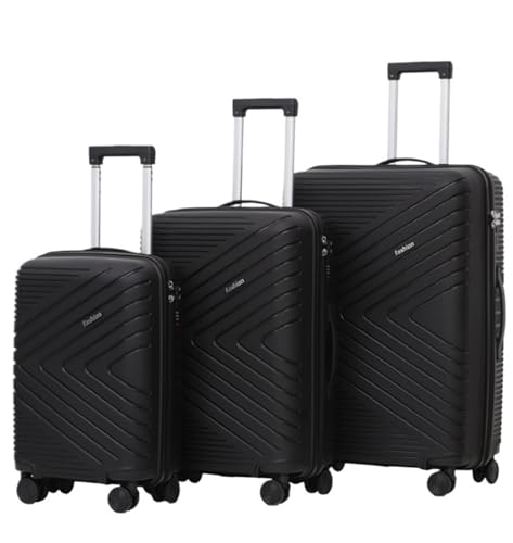 ASHSDI Koffer Reisekoffer Trolley Gepäcksets 3-teiliger Koffer Mit Doppelten Spinnerrädern Und TSA-Schloss, 360° Geräuschlose Spinnerräder Boardcase Handgepäck (Color : H, Size : 20+24+28 in)