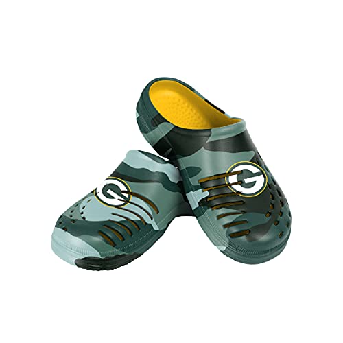 FOCO Green Bay Packers NFL Mens Tonal Camo Clog - S