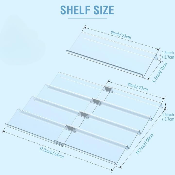 Image of Parikshit Sublimation Acyrlic 6 Pcs Spice Rack Drawer Organizer Holder for Kitchen (6)
