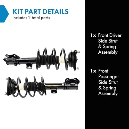 Image of TRQ Front Strut & Coil Spring Assembly Set Driver & Passenger Sides Compatible with 14-18 Kia Forte 14-16 Forte Koup Forte5 | For 14-18 Kia Forte 14-18 Forte5 14-16 Koup