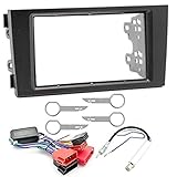 Color: negro Sound-Way - Kit de Montaje Marco Adaptador autoradio 2 DIN para Audi A6 B4
