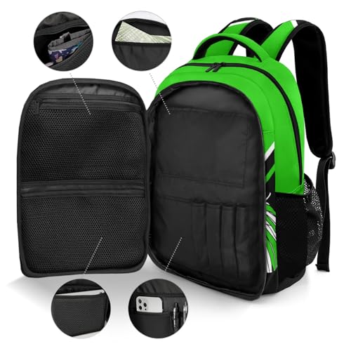 Cheer Bag Cheerleading School Backpack Shoulders Bookbag for Competition Training(Green Color)4