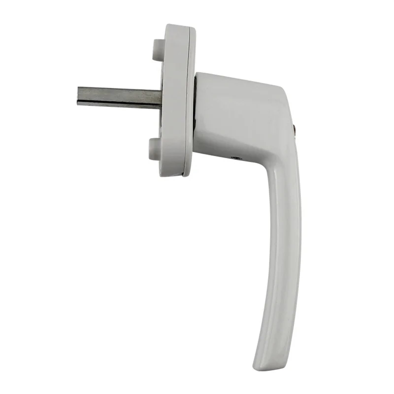 MRKU Maniglie per finestre con Serratura Espag in PVC, Chiusura in Linea, Serratura Universale Rotonda per finestre a Battente in PVC con Apertura Verso l'esterno e Chiave, Colore Bianco.