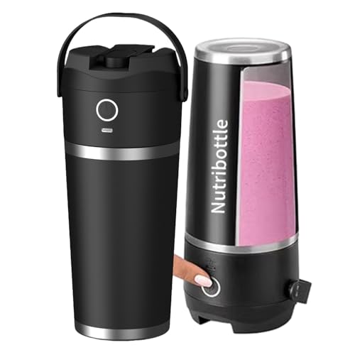 【24H恒温&氷も砕ける】 IPO ミキサー 400ml ジューサー スムージー コードレス 携帯用 小型 ミニ 一人用 野菜 果物 ジュース 離乳食 USB充電 回転刃4枚 18000回転 ステンレス 出張/旅行/アウトドア/オフィス