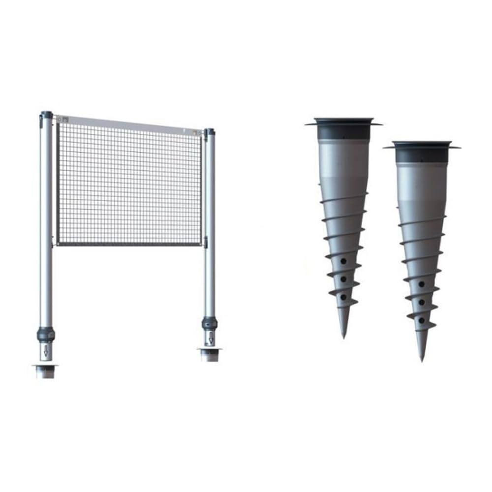 GARD&ROCK - Équipement de jardin - Kit poteaux multisports télescopique + 2 bases d'ancrage