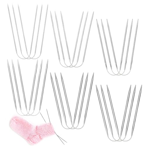 18 Stück Stricknadel Rundstricknadeln Set Stricknadeln für Socken