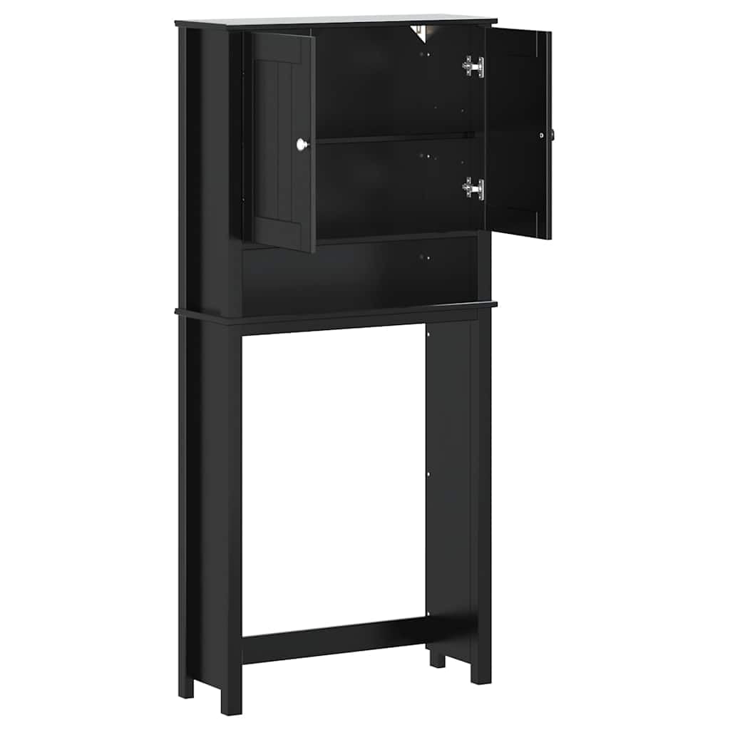 Szafka na pralkę z litego drewna sosnowego czarna 76 x 27 x 164,5 cm