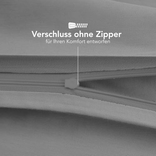 Dreamzie - Kissenbezug 30x50cm - 2er Set - 100% Baumwolle - Anthrazit – Ansicht 4