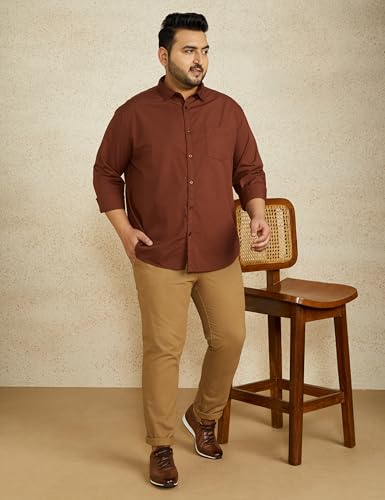 Image of Amazon Brand - Symbol Men's Cotton Shirt | Casual | Plain | Full Sleeve | Summer - Regular Fit (Available in Plus Sizes)