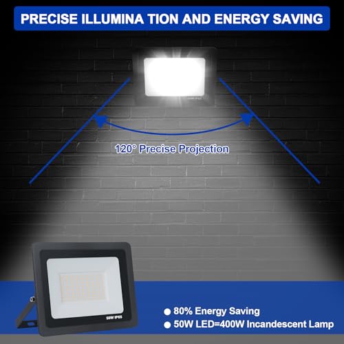 Projecteur 3000K eclairage luminaire exterieur puissant pour cour