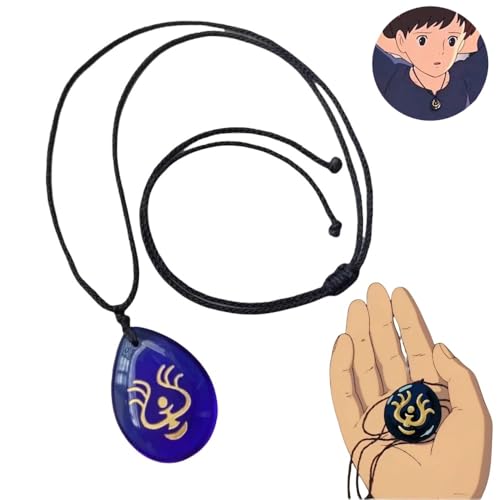 [Lwydbo] 天空の城ラピュタ ネックレス ペンダント アクセサリー シータ パズー 首飾り ペンダント ロングチェーン 青いガラス アニメ 周辺 コスプレ小物 シンプル ファ (色-01) [並行輸入品]のサムネイル