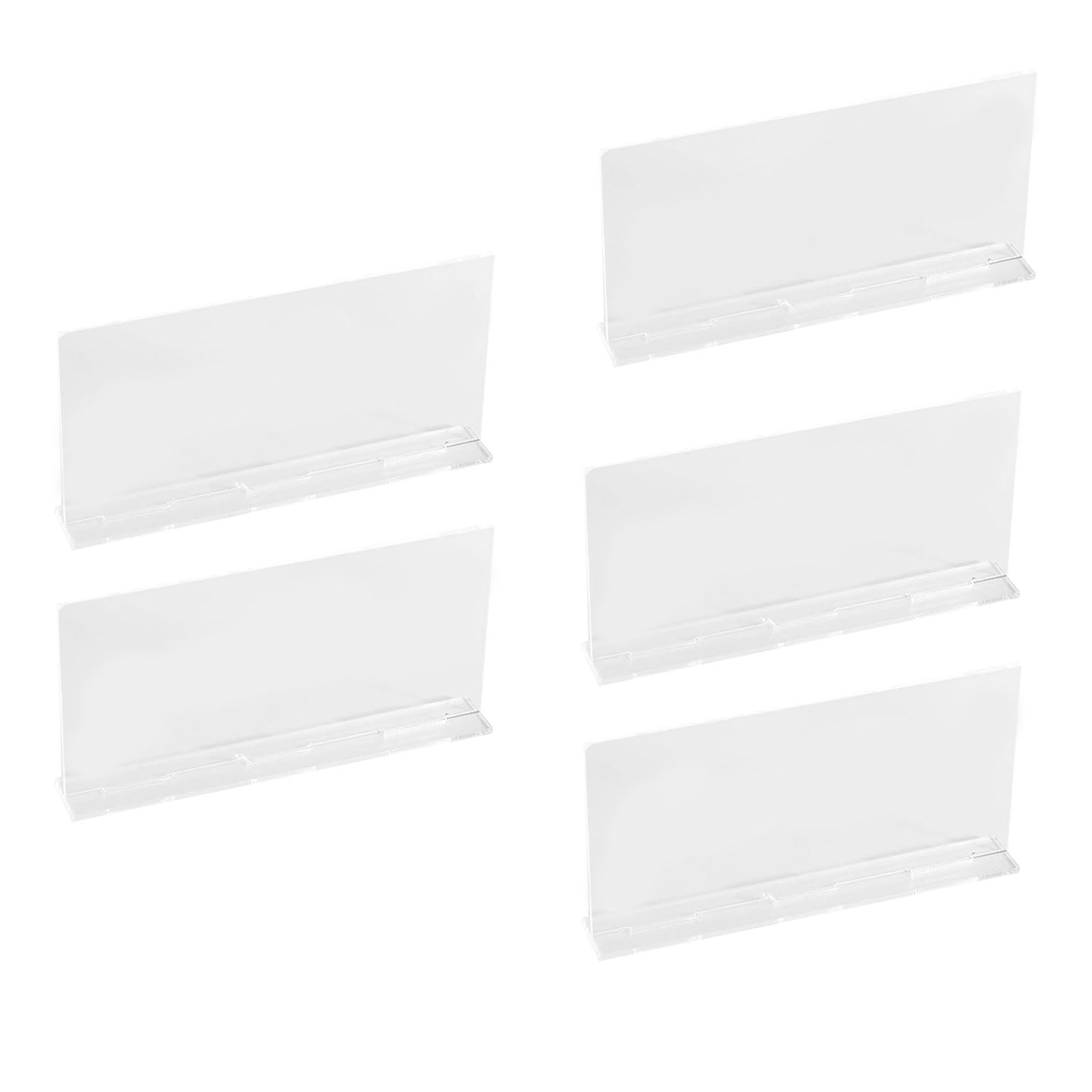 Buxuaaaa Table Sign Holder Clear Wedding Table Sign Number Place Card Display Stand Brochure Stand for Restaurant Hotel 5PCS Acrylic