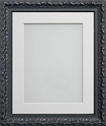 Frame Company Charleston Range Black 12x12 inch Frame With White Mount for Image 10x10 inch *Choice of Sizes* Fitted with Real Glass — image 1