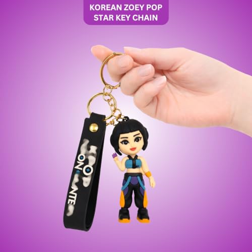 Image of Wanna Party Korean Pop Deemon Hunterz Cartoon Keychains, Zoey Keychain for Boys and Girls, Cute Backpack Key Chain Accessories Wristlet chain Return Gift Items for Boys & Girls