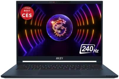 MSI Stealth 14 Studio 14″ QHD+ 240Hz Ultra Thin and Light Gaming Laptop, Intel Core i7-13620H, RTX 4060, 16GB DDR5, 1TB NVMe SSD, VR Ready, TB 4, Per-Key RGB, Win11 Home, Stealth 14Studio A13VF-053CA