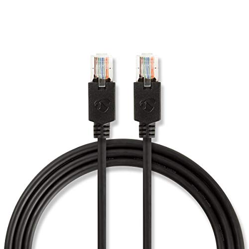 NEDIS Cat5e 15m Network Cable, Cable to Connect a PC to a Home Network, Full Copper Conductor