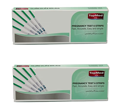 TOPMED ETS Pregnancy Test Strips, HCG Tests, Instant Result, 99% Accurate, Extra Sensitive (12)