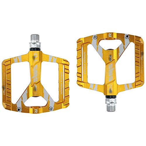 Pédales Vélo 9/16" Plat en Aluminium Haute Résistance MU pour VTT et Route