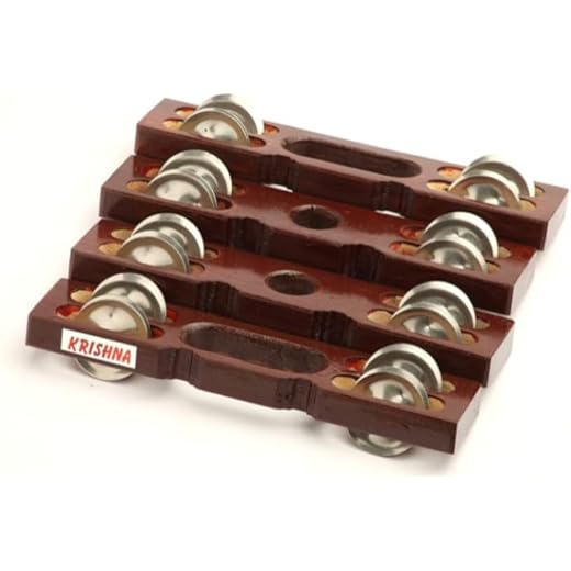 Akshar Tabla Mart Wooden Pair of Kartal Hand-Cymbals Indian Musical Percussion Instrument