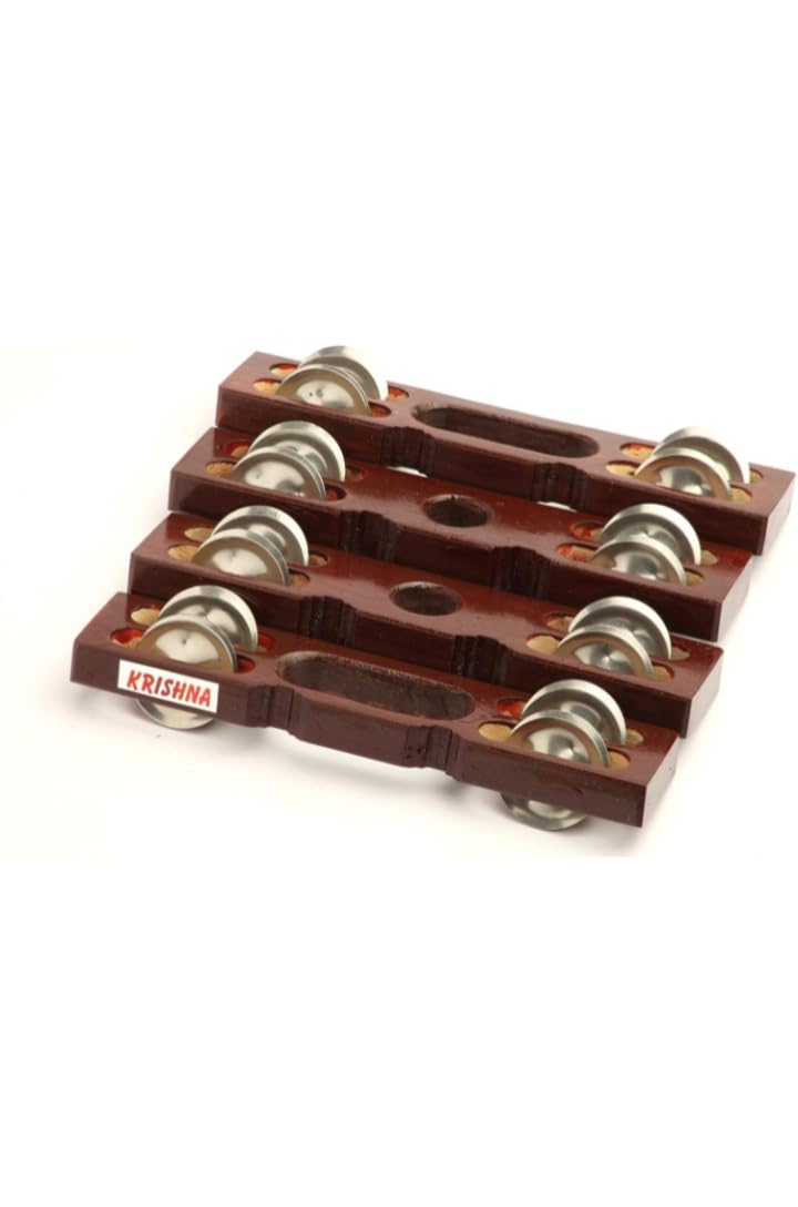 Wooden Pair of Kartal Hand-Cymbals Indian Musical Percussion Instrument