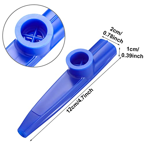Plastic Kazoos Musical Instruments with Kazoo Flute Diaphragms for Gift, Prize and Party Favors, 5 Colors (25 Pieces) - Thumbnail 2