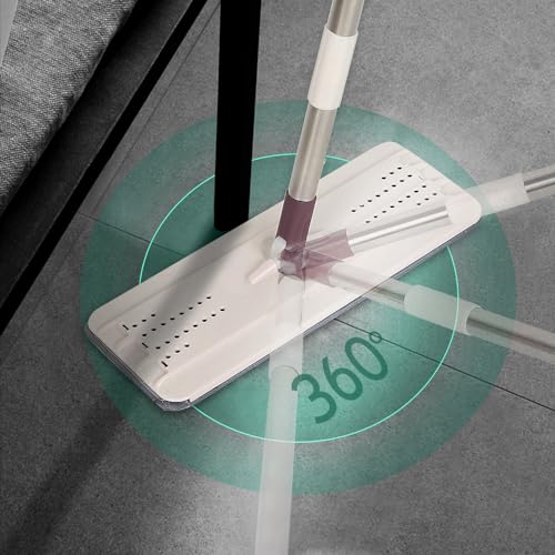 Bodenwischer Komplett Set & Flachmopp und Eimer Set, Bodenwischer mit Eimer, Wischmopp Set (A-Kaffeefarbe-S) – Bild 8