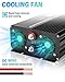 NIHAO 2500W Power Inverters DC 12V to 110V AC Converter with LCD Display, 2 International Socket and Battery Clips for Home, RV, Outdoor, Camping, Boat