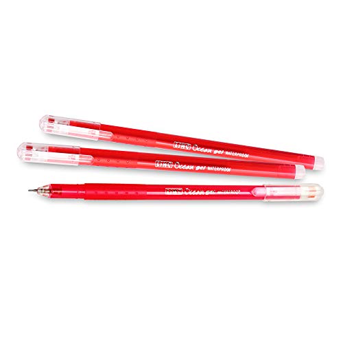 Image of Linc Ocean Classic Gel Pen, Red, 25 pcs & Linc Ocean Classic Gel Pen, Red, 10 pcs