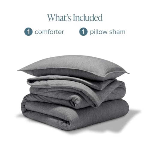 Image of Bare Home Comforter Set - Twin /Twin Extra Long - Ultra-Soft - Goose Down Alternative - Premium 1800 Series - All Season Warmth Comforter (Twin /Twin XL, Heathered Charcoal)