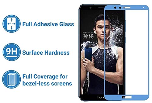 Image of Screen Protector for Huawei Honor 7X (Blue) Tempered Glass Edge-to-Edge 6D Screen Protector With Installation Kit
