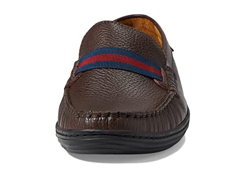 Image of Marc Joseph New York Kid's Kids Boys /Girls Genuine Leather Elastic Grow Gain Loafer Shoe, Black Pebble Grainy, 11.5 M US Little Kid