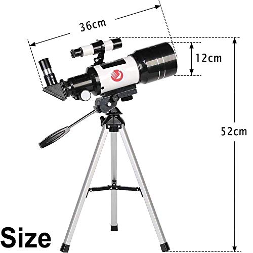 Telescopio para principiantes y niños, apertura 70mm con trípode miniatura 7