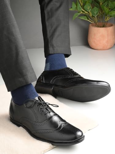 Image of MACTREE Men's Genuine Leather Brogue Lace Up Formal Shoes