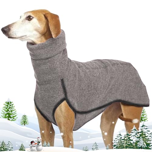 Windhund Pullover Whippet, Hundepullover Fleece Windhund, Rollkragen Warmes, Weiches, Bequem & Atmungsaktiv, Outdoor Hundejacke Winterkleidung Für Kleine Mittel Große Hunde