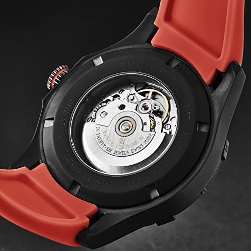 Men's 'Air Speed' Black Dial Red Rubber Strap Automatic Watch 16070.47764