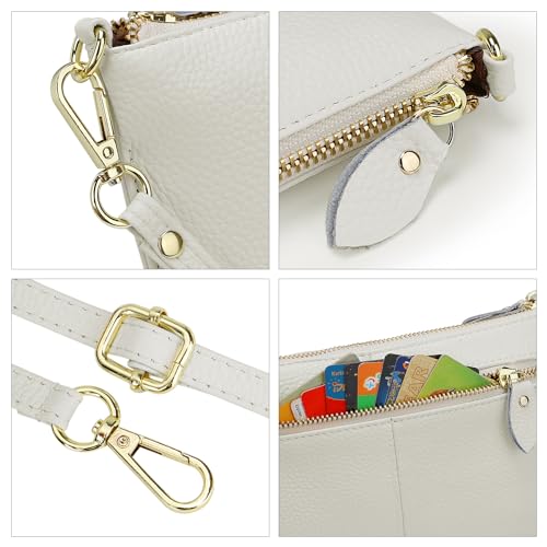 Image of Uromee Wristlet Wallet Clutch Purses for Women Genuine Leather Crossbody Bag Handbag with Detachable Shoulder Chain