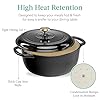 Best Choice Products 6 Quart Enamel Cast-Iron Round Dutch Oven, Family Style Heavy-Duty Pre-Seasoned Cookware for Home, Kitchen, Dining Room, Oven Safe w/Lid, Dual Handles - Black Licorice #4