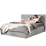 moebella Luna Bett 140x200, Bettgestell mit Lattenrost, ohne Bettkasten (Bett 180x200, 160x200, 200x200), ohne Matratze, Polsterbett 140x200, Jugendbett Bed Doppelbett 180x200 Betten 140x200